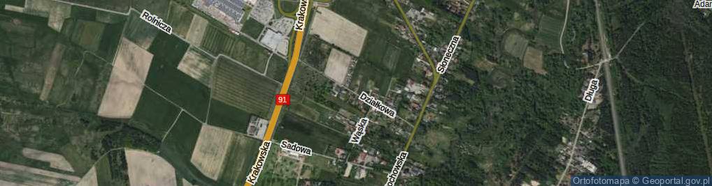 Zdjęcie satelitarne Działkowa ul.